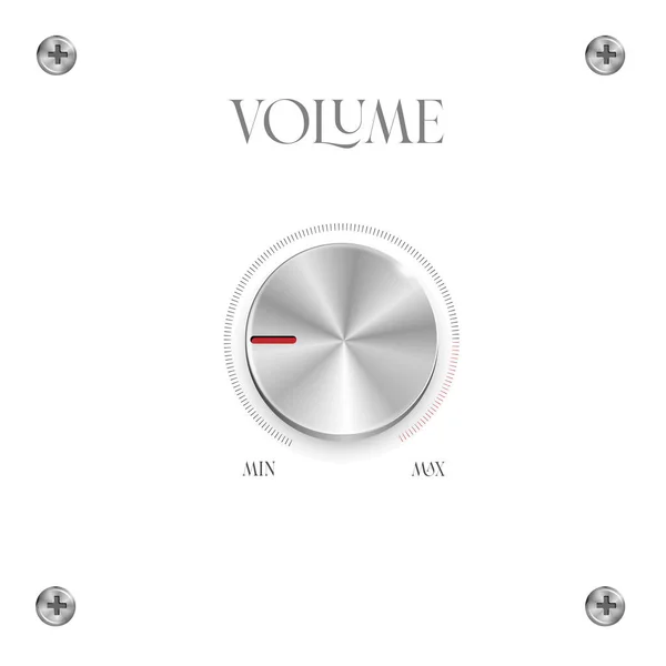 Vector Volume Control White Background — Stock Vector