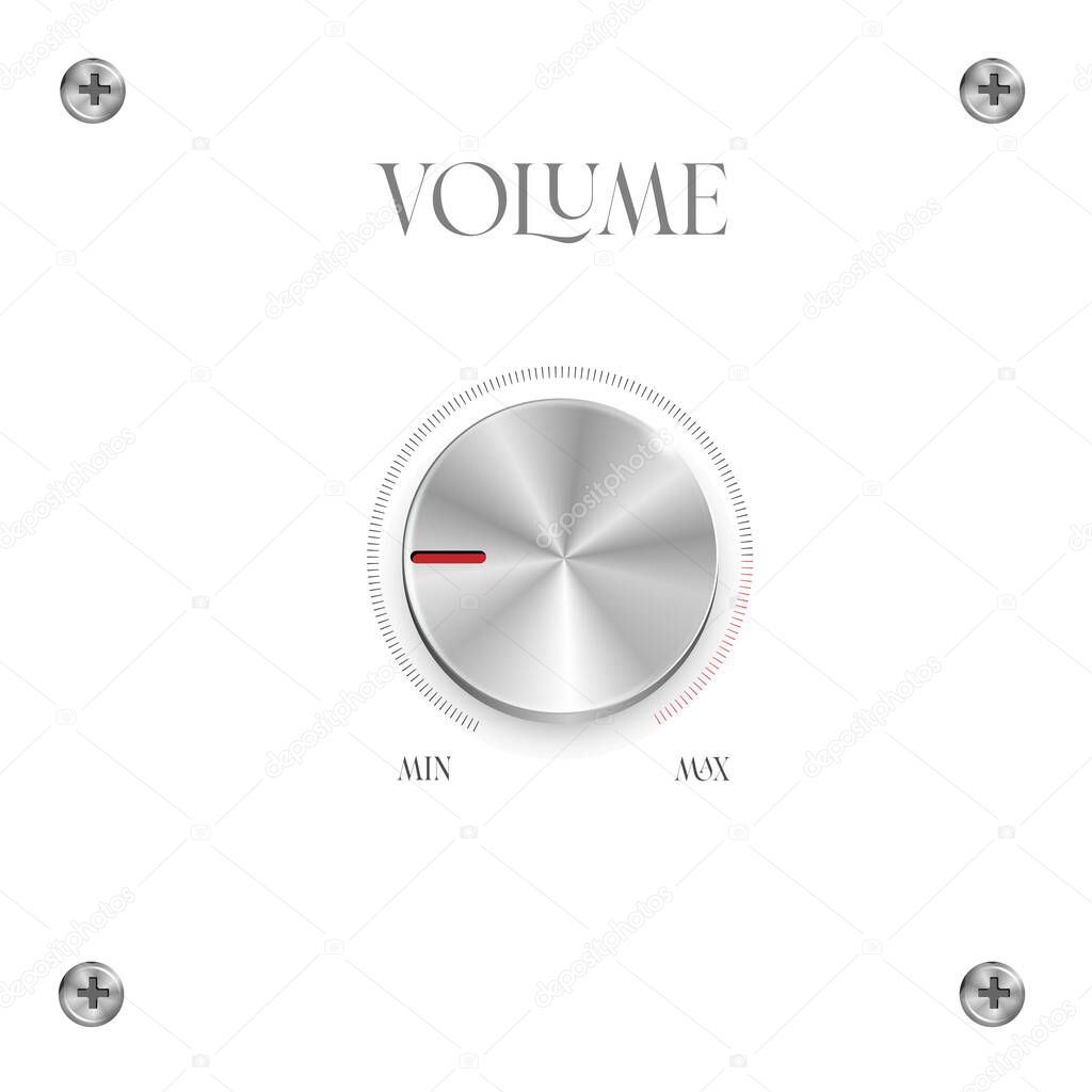 Vector volume control on a white background
