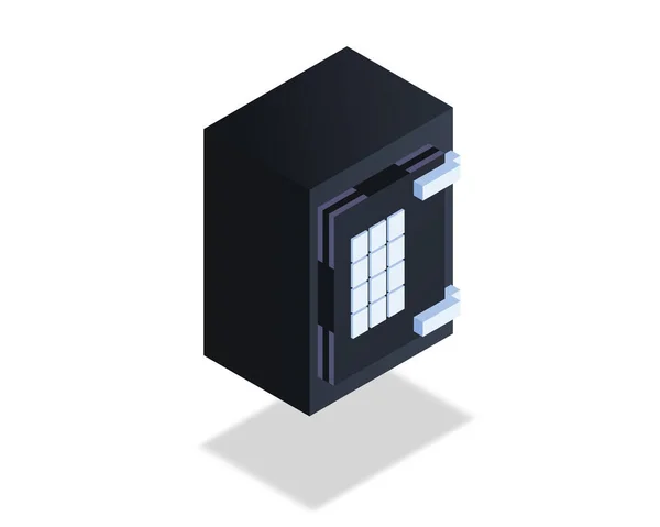 Safe icon. Vector illustration in flat isometric 3D style. EPS10 — Vector de stock