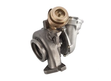 Beyaz arka plan üzerinde izole Motor Türbin