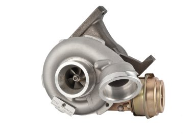 Beyaz arka plan üzerinde izole Motor Türbin