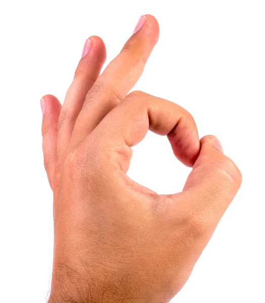 Mão com um sinal ok — Fotografia de Stock