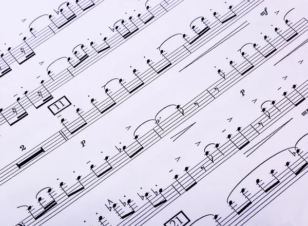 Music notes in a music book Stock Image