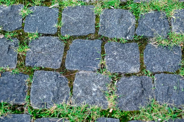 Старая Каменная Стена Заднем Плане Кирпичная Стена Древней Кладкой Полный — стоковое фото