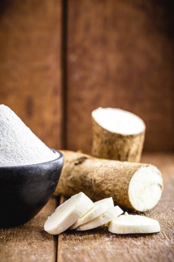 Alternatif un, vejetaryen yiyecekler, tipik Brezilya yemeği, Cassava ile yapılır. Tipik Güney Amerika kökü.