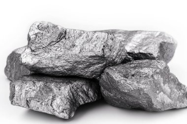 cobalt stone on isolated white background. Industrial ore used in construction and medicine. clipart
