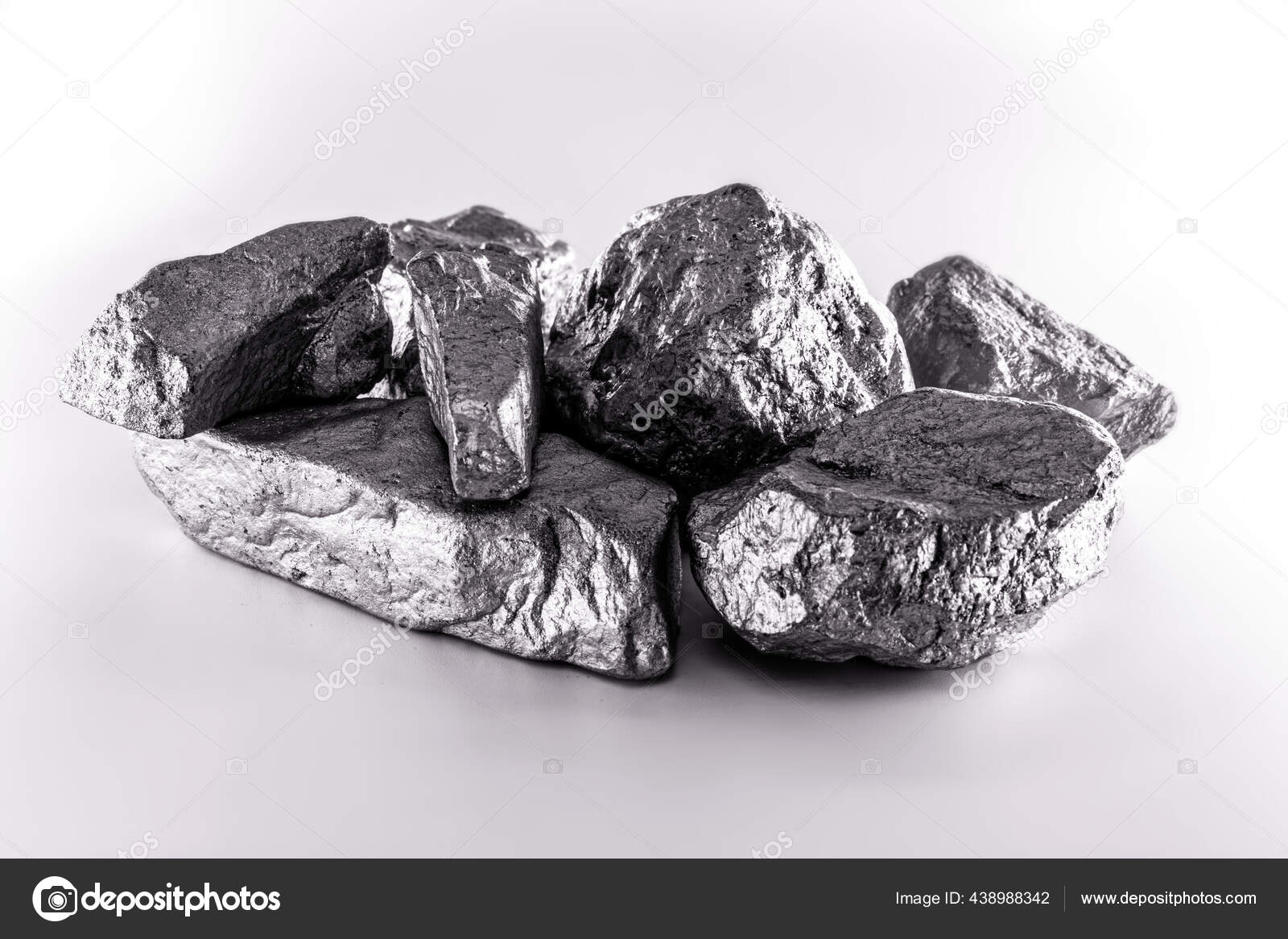 Aluminum Nuggets White Background Industrial Minerals Stock Photo by ©robertohunger 438988342