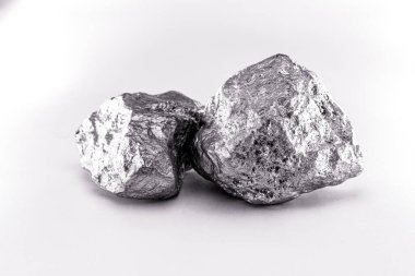 high purity polycrystalline silicon from Freiberg / Germany isolated on white background clipart