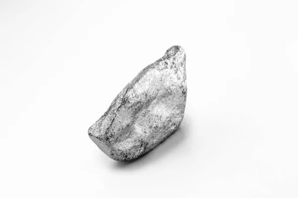 Hochreines Polykristallines Silizium Aus Freiberg Deutschland Isoliert Auf Weißem Hintergrund — Stockfoto