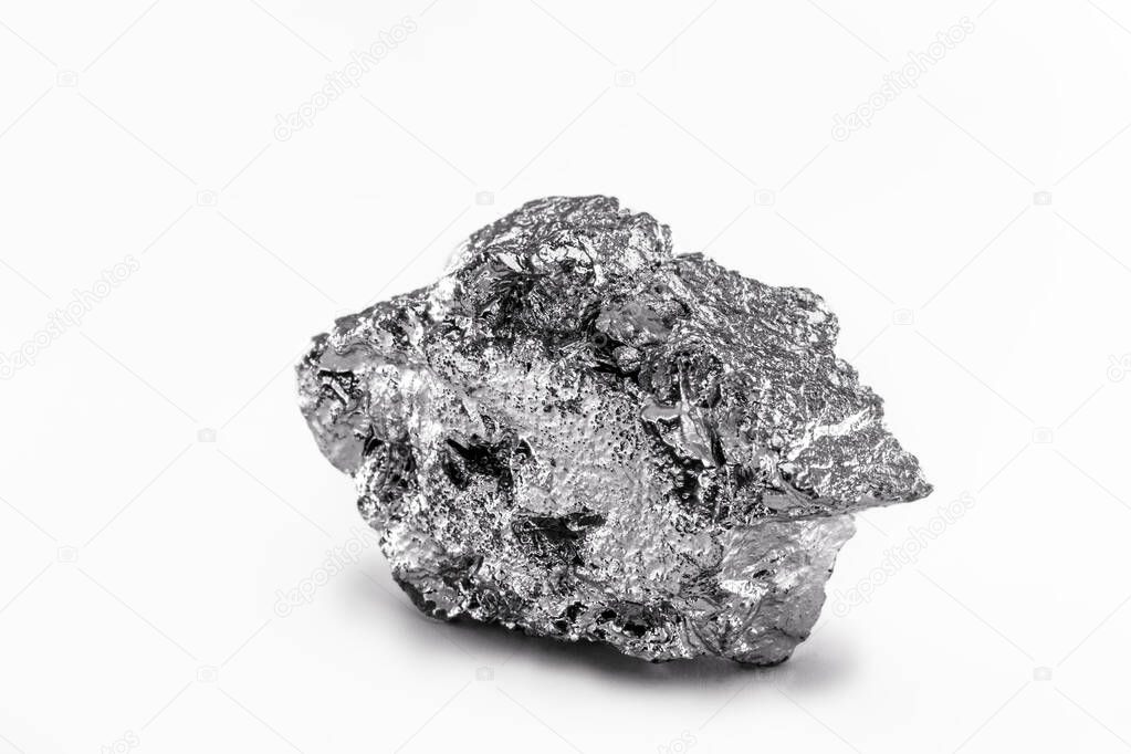 high purity polycrystalline silicon from Freiberg / Germany isolated on white background