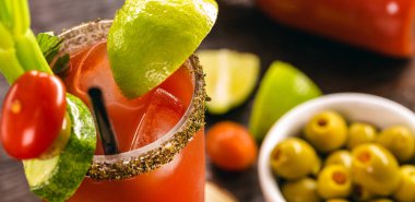 caesar drink, canada national cocktail, drink made to celebrate Victory Day clipart