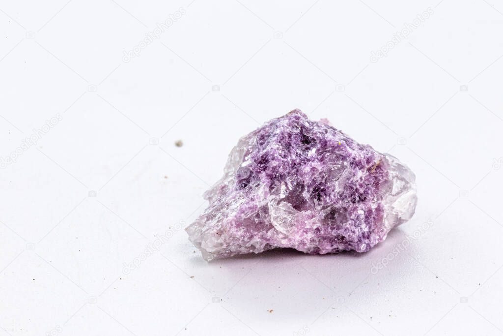 Lepidolite ore is a lilac or pink-violet mineral, being a secondary source of lithium, used in batteries