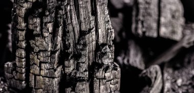 Kömür parçası yakın plan, kömür dokusu.