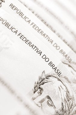 200 reais banknot, Brezilya 'dan gelen para, ekonomi konsepti
