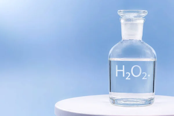 Reagens Glas Ziekenhuis Container Met Antisepticum Het Engels Geschreven Formule — Stockfoto