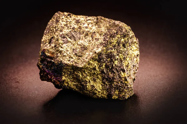 Minerai Chalcopyrite Est Cuivre Sulfure Fer Commun Dans Nature Minerai — Photo