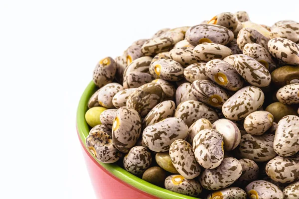 Small Portion Brazilian Beans Isolated White Background Pot Raw Bean — Stock Photo, Image