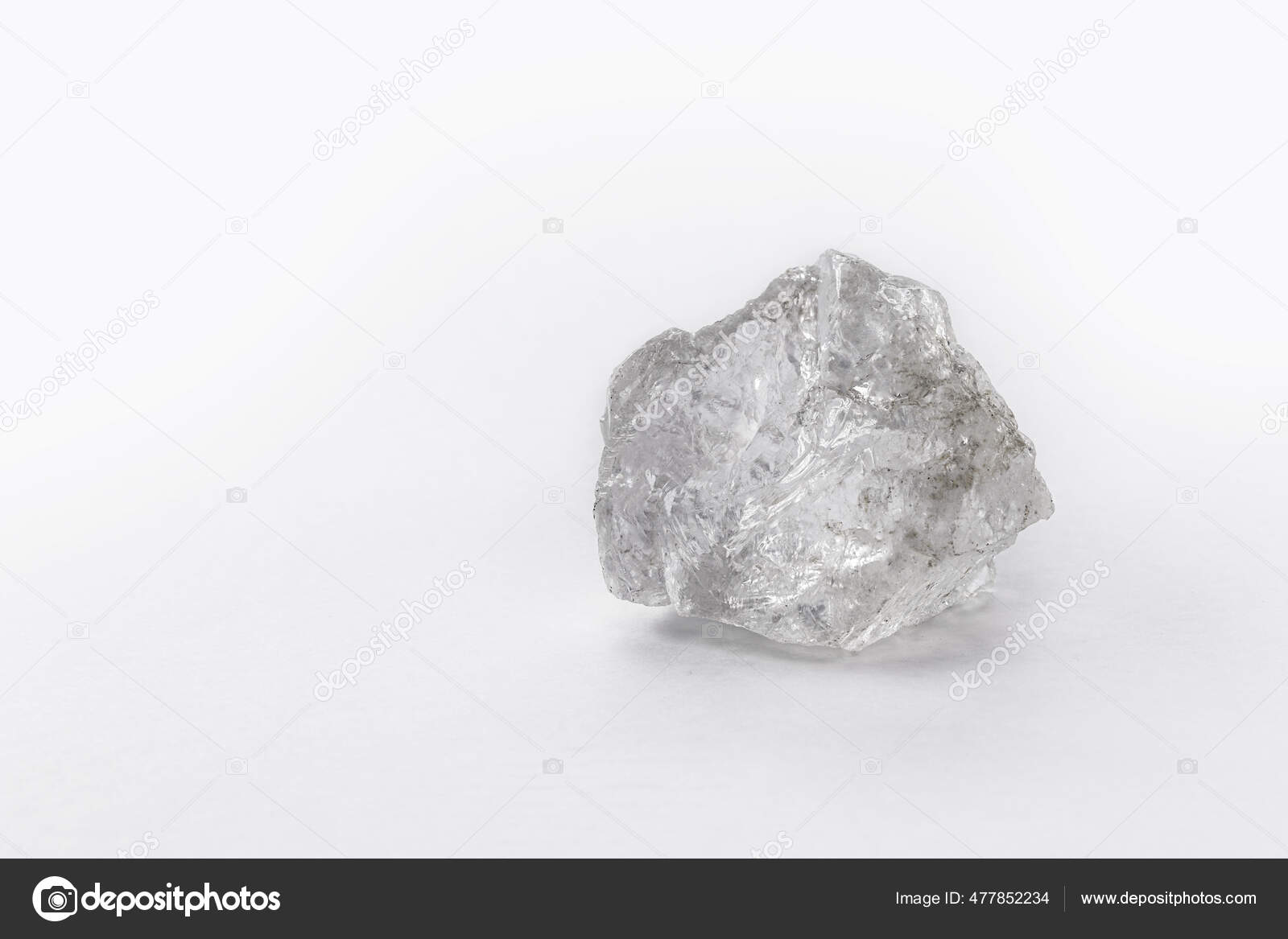Large Rough Diamond Stone Isolated White Background Stock Photo by