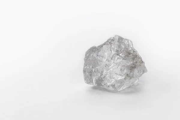 Nagy Durva Gyémánt Elszigetelt Fehér Háttér — Stock Fotó
