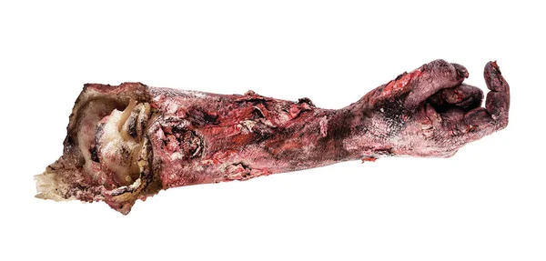 Zombiehand Auf Isoliertem Weißem Hintergrund Untote Hand Für Haloween — Stockfoto