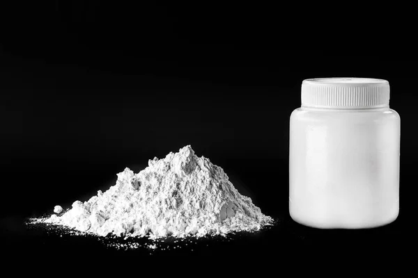 Óxido Zinc Polvo Blanco Utilizado Como Inhibidor Del Crecimiento Hongos — Foto de Stock