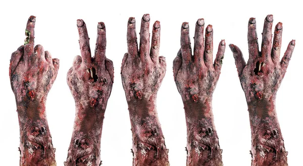 Zombie Χέρι Καταμέτρηση Από Έως Ημέρα Των Νεκρών Αποκριών Έννοια — Φωτογραφία Αρχείου