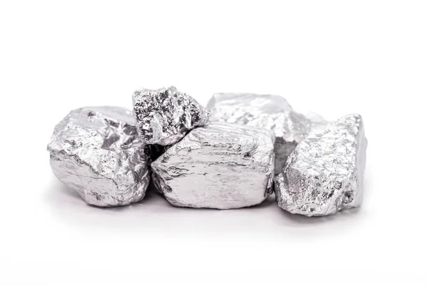 995 Feines Indium Isoliert Auf Weißem Hintergrund Metall Und Metallischer — Stockfoto