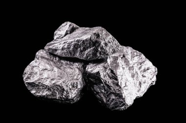 Aluminum is a chemical element. Aluminum stone for industrial use. Silver ore.