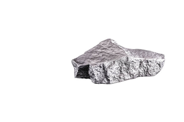 Алюминий является химическим элементом. Алюминиевый камень для промышленного использования. Серебряная.