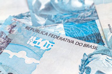 100 Brezilyalı gerçek banknot, Brezilya parası, 100 banknot, ödül ya da ödeme konsepti