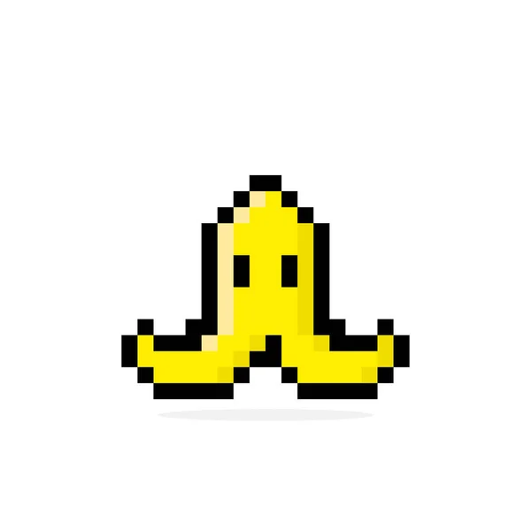Образ Банана Битных Игр Рисунок Поперечного Стежка Векторная Иллюстрация Дизайна — стоковый вектор
