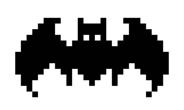 Piksel yarasa resmi. 8 küçük oyun için. çapraz dikiş deseni veya t-shirt tasarım vektör çizimi.