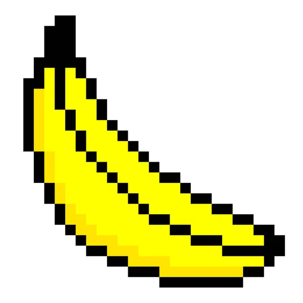 Schema Delle Banane Immagine Banana Pixel Giochi Bit Modello Punto — Vettoriale Stock