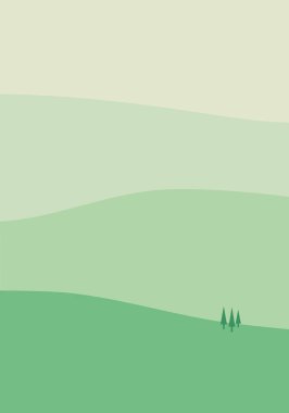 Modern minimalist soyut. Doğa yassı tasarım arka planı. vektör illüstrasyonu