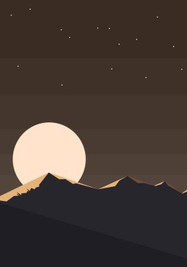 Modern minimalist soyut mobil duvar kağıdı. Doğa yassı tasarım arka planı. vektör illüstrasyonu