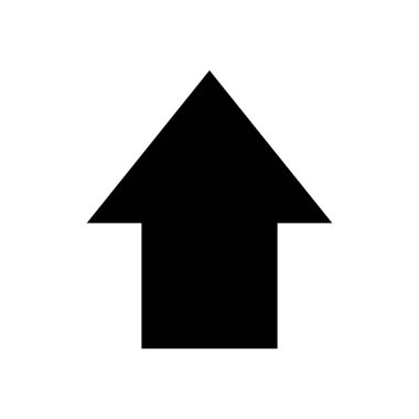 Ağ ve uygulamalar için siyah ok simgesi. vektör illüstrasyonu.