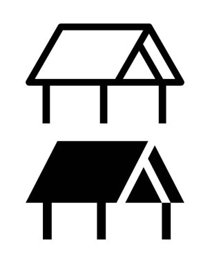 Düğme uygulaması için ev simgesi - tipografi posteri. Vektör illüstrasyonu