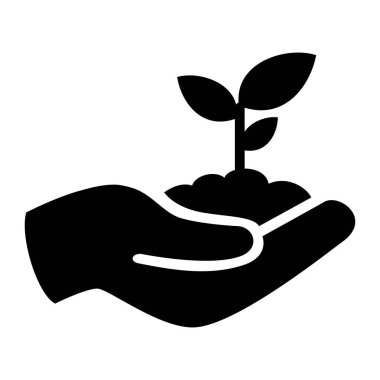 Ağaç dikme ikonu ile hareket eder. bitki yeni ağaç vektörü. beyaz arkaplanda izole