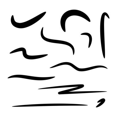 El çizgileri, fırça çizgileri, fırça darbeleri, altçizgi