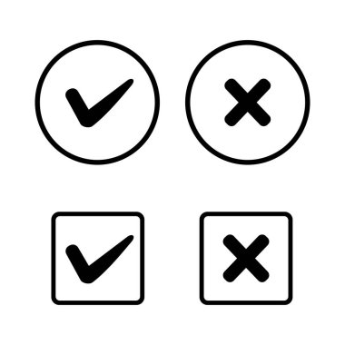 Web ve uygulama simgesini işaretle. Vektör illüstrasyonu.