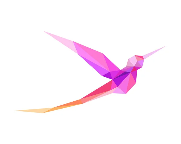 Kolibri Polygonales Kunstbild Vektorillustration — Stockvektor