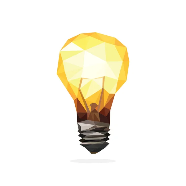 Light Bulb Polygon Art Image Vector Illustration Icon Idea — Stock Vector