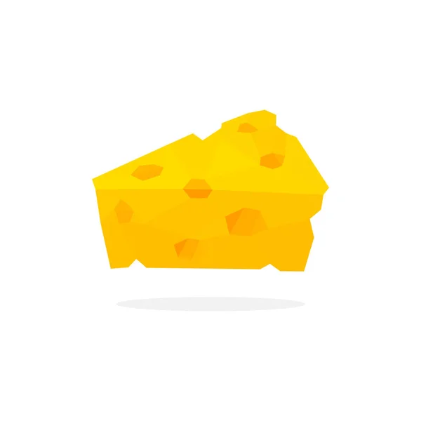 ポリゴンチーズのイメージ ベクターイラスト — ストックベクタ
