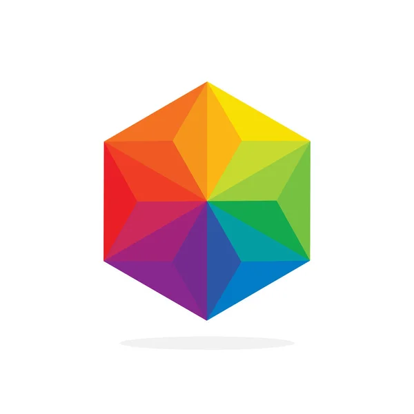 Polygon Art Logo Bild Bunte Vektorillustration — Stockvektor