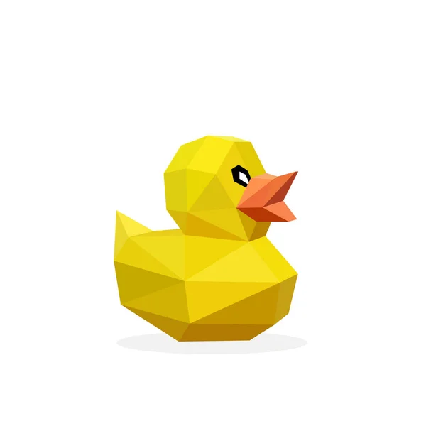 Low Poly Enten Image Vektorillustration Eines Polygonalen Ententier Logos — Stockvektor