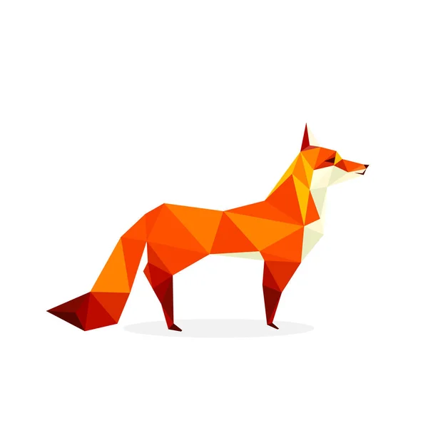 stock vector Polygonal fox image. logo vector illustration