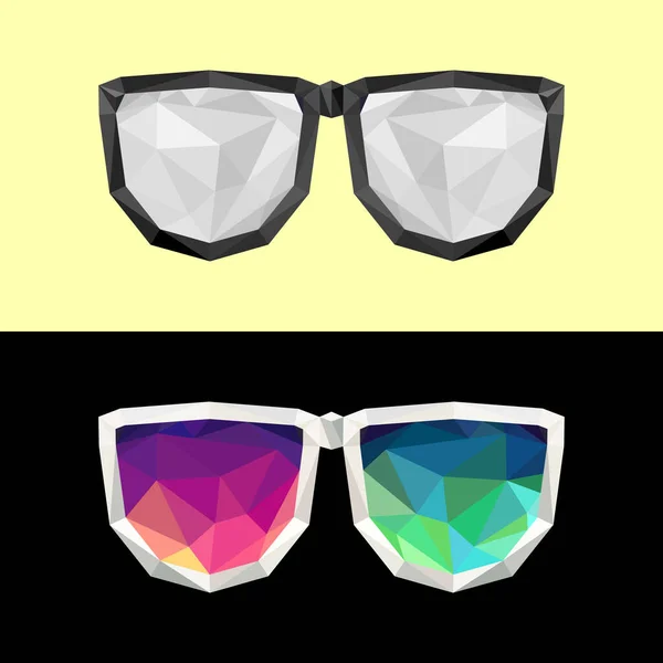 Polygonbrille Kunstbild Vektorillustration — Stockvektor