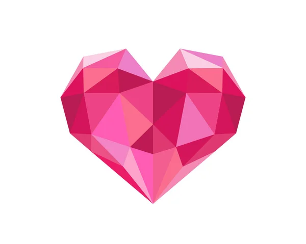 Heart Polygon Art Image Love Vector Illustration — Stock Vector