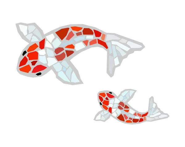 Koi Fish Polygon Art Image Vector Illustration — Stock Vector