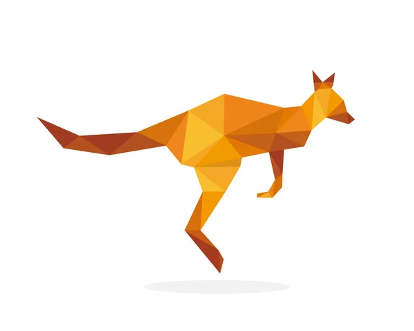 Çokgen kanguru sanatı. vektör illüstrasyonu